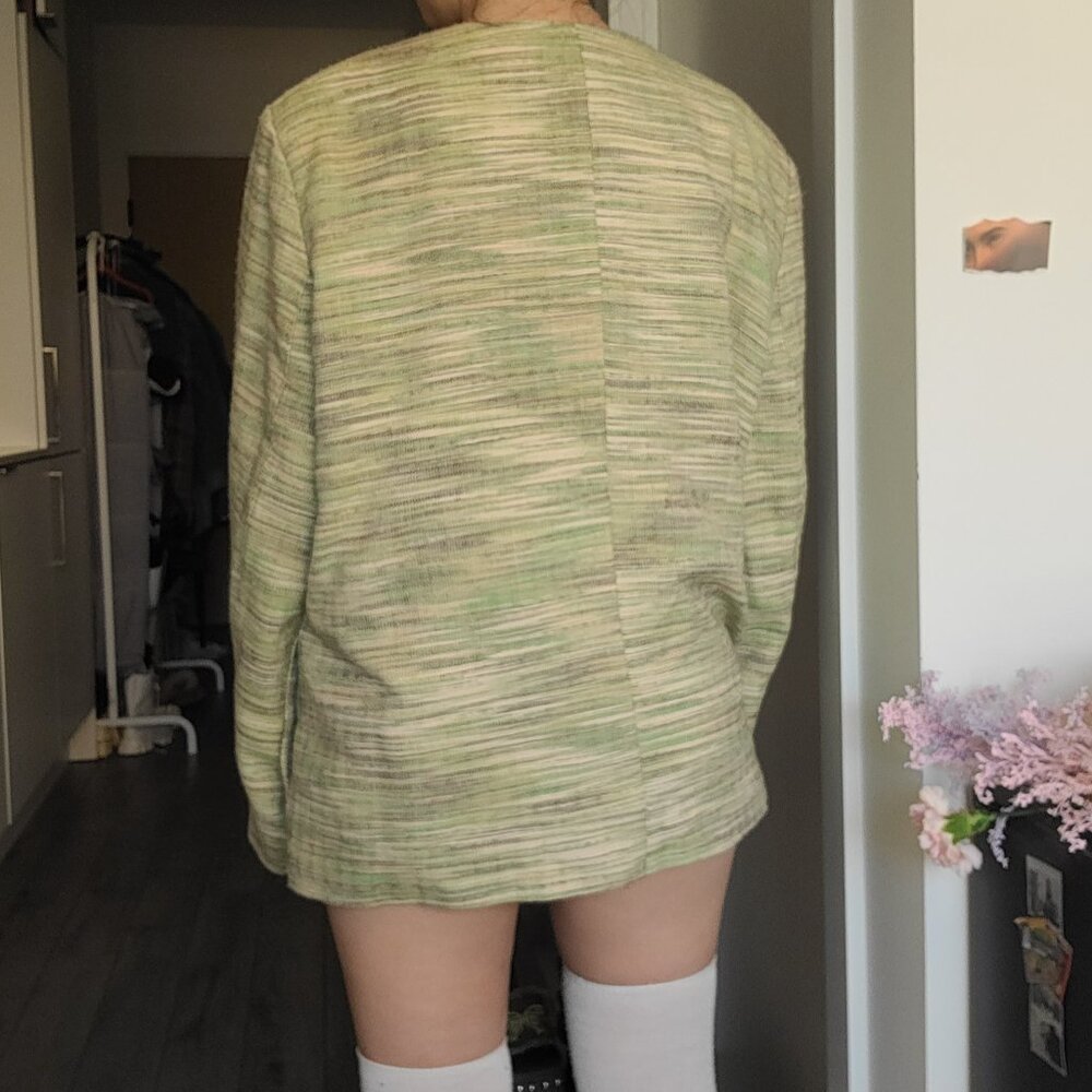 Alfred Dunner Lime Green Embroidered Vintage Jacket - Picture 2 of 8